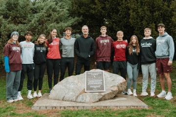 Glenn Allison with CU-Lock Haven track and field student-athletes.