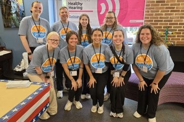 Audiology students and faculty volunteered at Special Olympics.