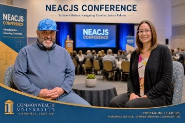 Dr. Justin Crowl (Mansfield) and Dr. Katie Ely (Lock Haven) at the Northeastern Association of Criminal Justice Sciences (NEACJS) Conference.