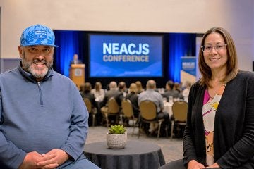 Dr. Justin Crowl (Mansfield) and Dr. Katie Ely (Lock Haven) at the Northeastern Association of Criminal Justice Sciences (NEACJS) Conference.