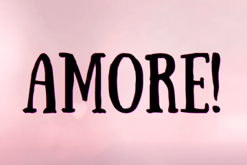 Amore! Opera Logo on pink background
