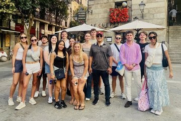 Madrid trip gives business majors a front row seat to global markets and culture