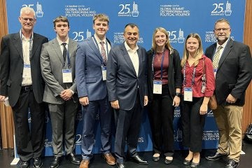 CU Mansfield Students at Global Summit on Terrorism and Political Violence.