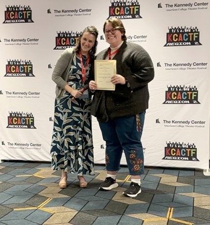 A simple course taken freshman year not only sparked a passion for theatre in Emily Shaffer but inspired a change in academic emphasis that’s led to a milestone opportunity on a national stage.