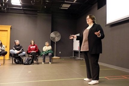 A simple course taken freshman year not only sparked a passion for theatre in Emily Shaffer but inspired a change in academic emphasis that’s led to a milestone opportunity on a national stage.