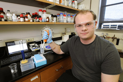 This summer, Nick Manning accepted a research experience for undergraduates (REU) position at the University of Minnesota, where he’s working with faculty and graduate students on advanced materials research.