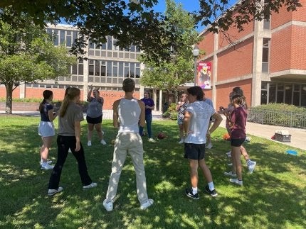 Students doing activities during Welcome Week at CU-Lock Haven.