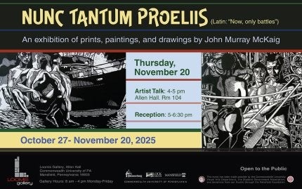 Poster for Nunc Tantum Proeliis exhibition by John Murray McKaig