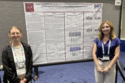 For the Bloomsburg seniors, it was a chance to present original research alongside institutions like UCLA, the University of Pennsylvania, and international programs shaping the future of toxicology and biomedical science.