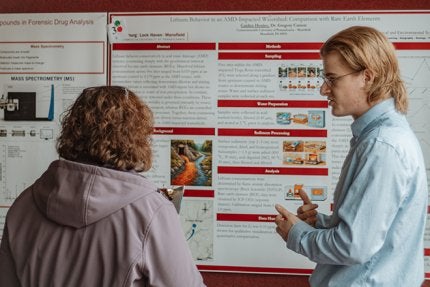 Caiden Henley, a senior forensic chemistry major at Commonwealth University–Mansfield, recently presented original research at the 8th Annual Binghamton University Conference in Undergraduate and Graduate Chemistry Research, highlighting new insights into the environmental behavior of lithium in acid mine drainage (AMD) systems.