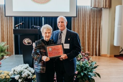 Award winners Dr. George '61 and Shirley Durrwachter.