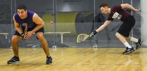 Lock Haven students playing racquetball
