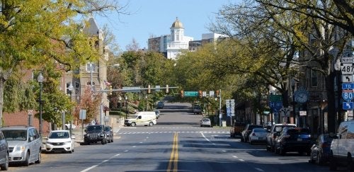Carver Hall from Downtown Bloomsburg