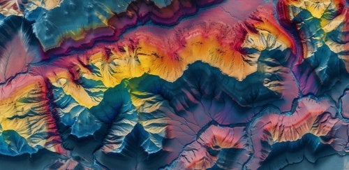 GIS map of mountain range
