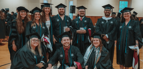 MS CMHC graduate students at graduation
