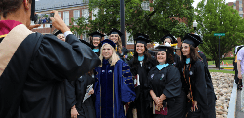 MS School Counseling graduate students at graduation