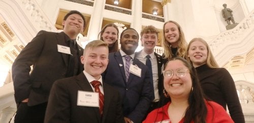 Commonwealth University Student Leaders at Inaugural Presidential Leadership Summit in Harrisburg, PA