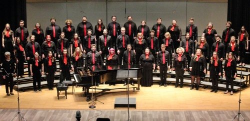 Mansfield Choral Ensemble on stage