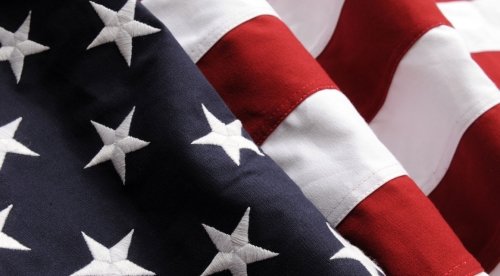 Close-up image of the American Flag.