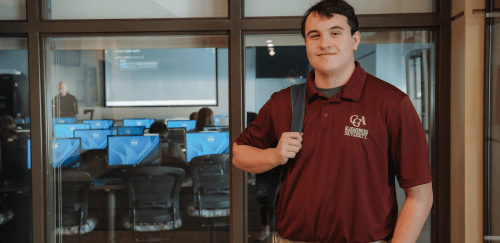 Information Technology student in Sutliff Hall