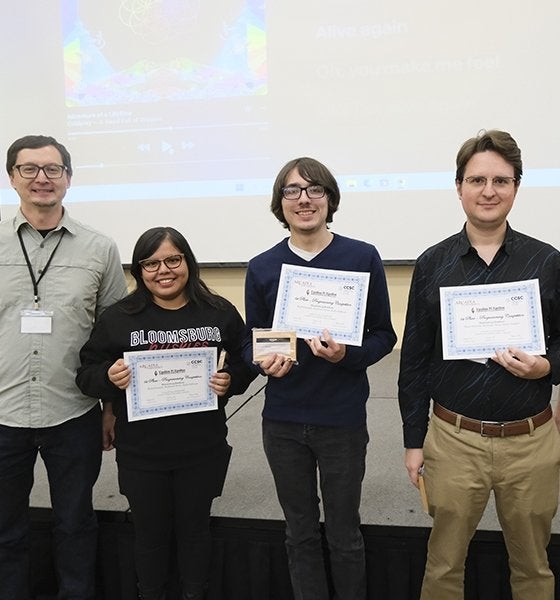 Bloomsburg's computer science team team recently won first place at the 41st CCSC Eastern Programming Competition.