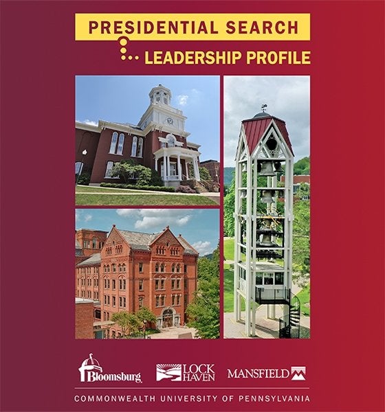 Presidential Search Leadership Profile representing scenes of all three CU campuses