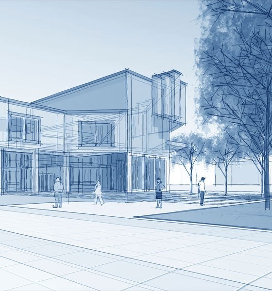 Construction drawing of a building