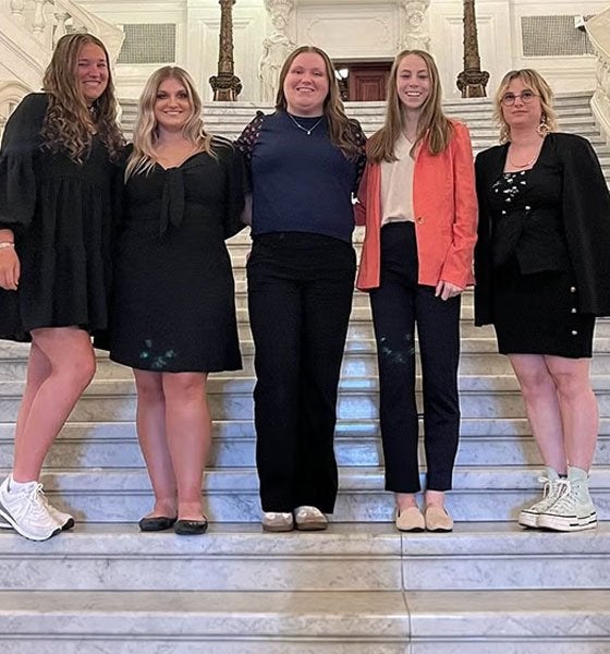 CU-Bloomsburg students who attended from left: Hannah Huddleson, Kiarra Dadurka, Erica Sponenberg, Lindsay Pensyl, Natasha Coleman.