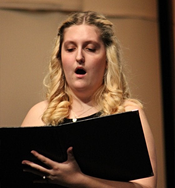 Student sings in Lock Haven Choir Club