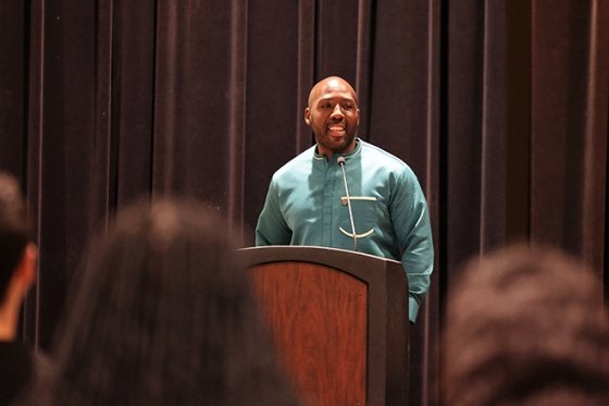 This spring's First World Ceremony celebrated the Class of 2026 with a keynote address that was both personal and pointed, as Marcus Scales '10/12M returned to the campus where his own journey began. 