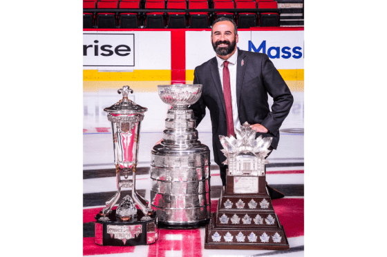 Ryan Erdman '10 with Stanley Cup.