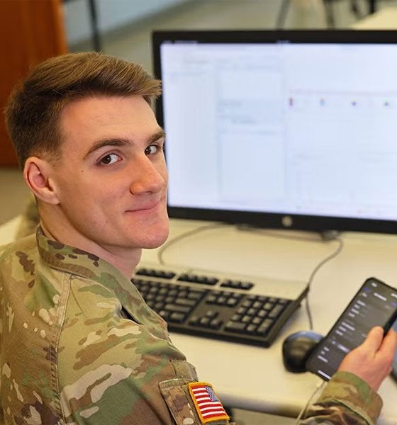 The senior Commonwealth University–Bloomsburg digital forensics and cybersecurity major and ROTC cadet turned that closed door into a successful mission of transforming a medically disqualified recruit into a cyber-focused Army officer.