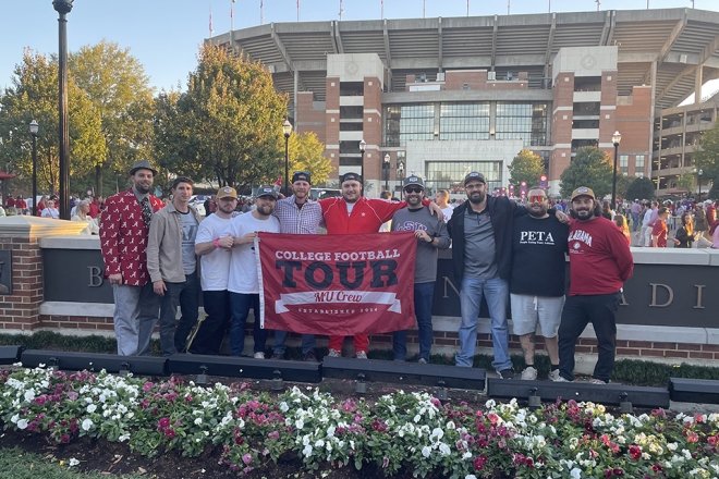 Group of Mansfield Alumni at the University of Alabama Football Stadium