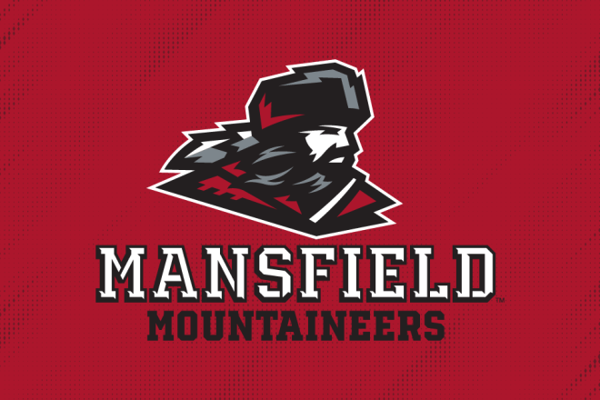 Mansfield Mountaineers logo on red background