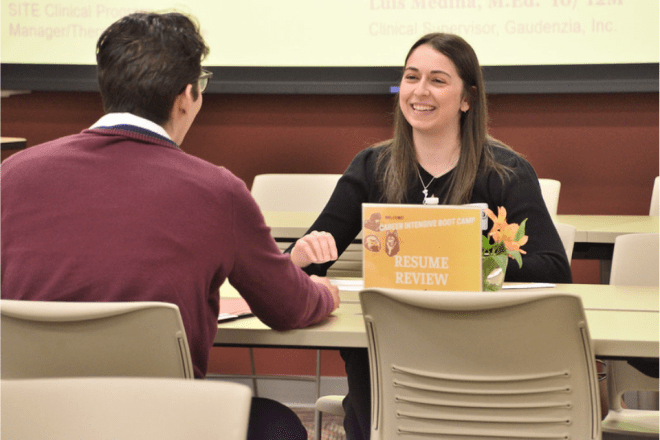 Tabitha Delmont '23 at a recent Career Boot Camp