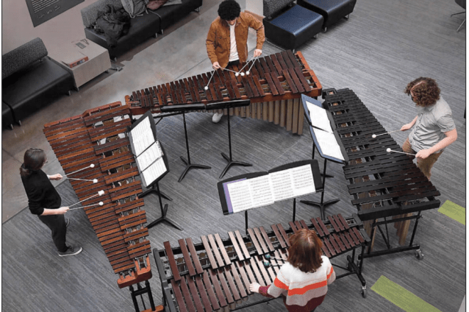 Percussionists at Bloomsburg