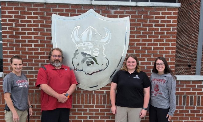 From left are Margaret Ligon, Philip Pieplow, Kierston Long and Ashley Evans.