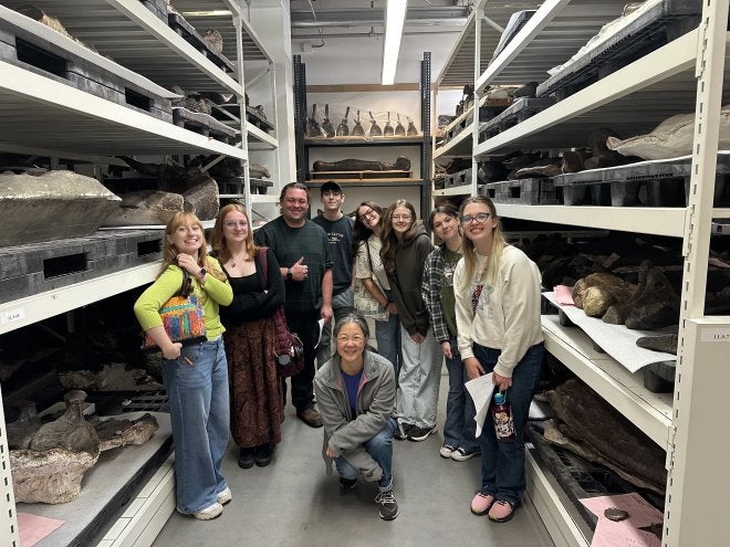 CU students at the American Museum of Natural History.