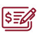 Line drawing of a signed contract