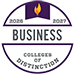 College of Distinction in Business badge