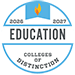College of Distinction in Education badge