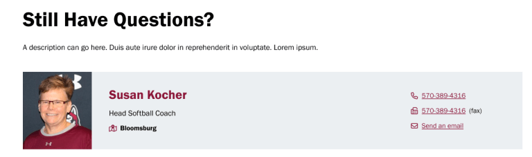 a screenshot of the events detail page