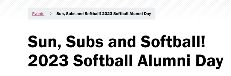 a screenshot of the events detail page