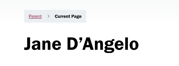 a screenshot of the faculty detail page