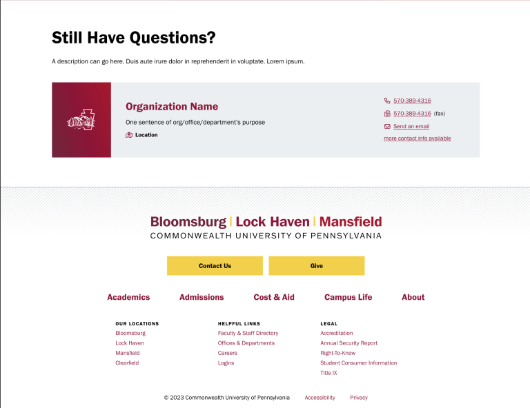 a screenshot of the degree program page