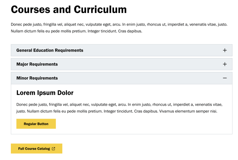 a screenshot of the degree program page