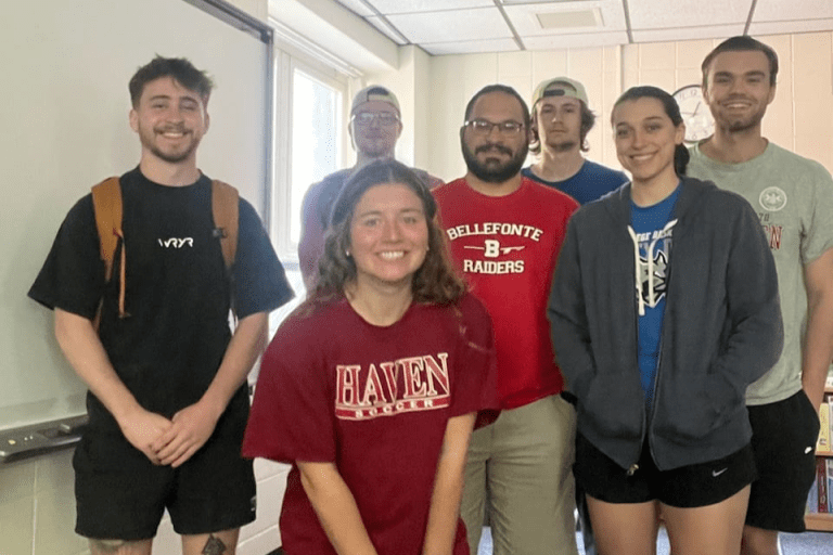 A group of students standing together.