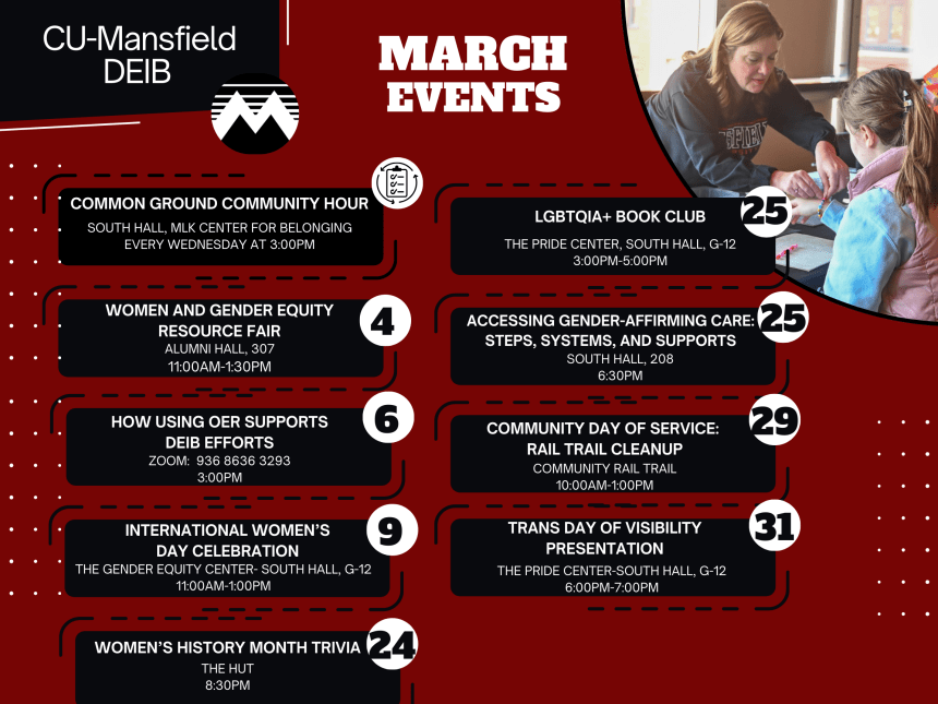 Complete list of DEIB March Events 2026